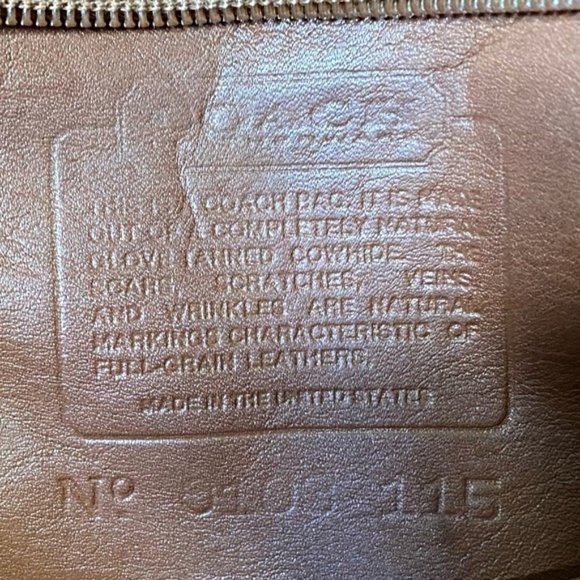 Vintage Coach XL British Tan Leather Rucksack Travel Bag Carry On Backpack - Picture 3 of 11